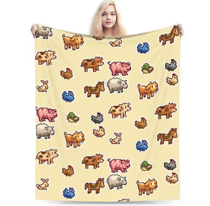 Stardew Valley Animals Chicken Super Warm Blankets 76 x 102cm