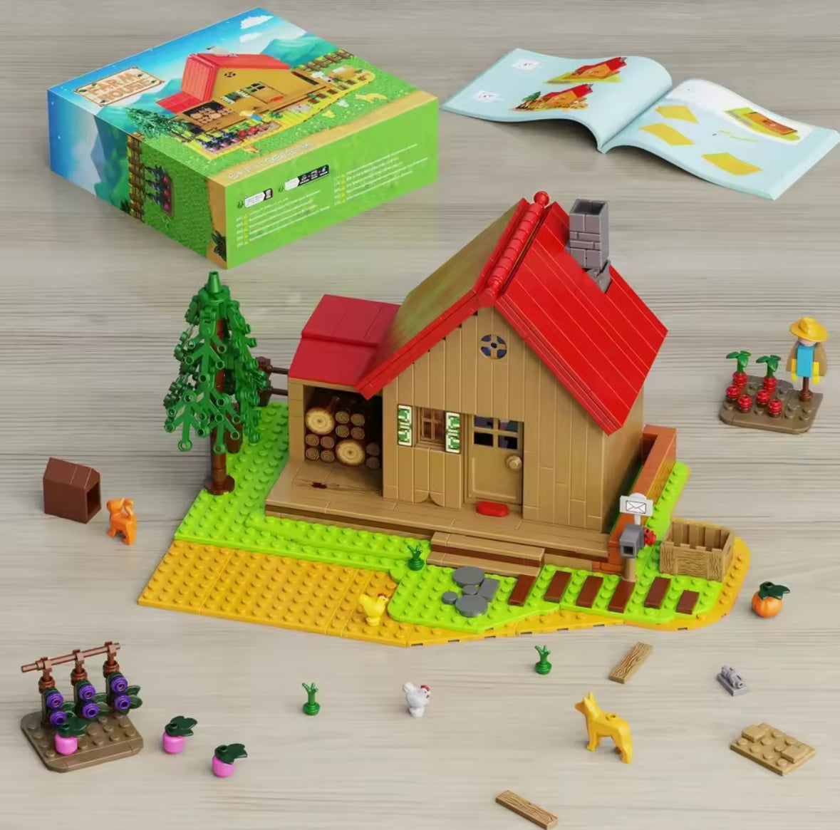 Stardewed Valley Farm Model Animals Trees Plants Building Block Set