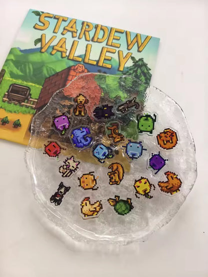 Stardew Valley Mini Acrylic Fridge Magnets - Switch & Steam Collectible Set with Code